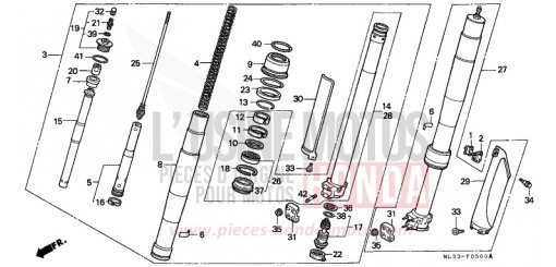 FRONT FORK (CR500RL) CR500RL de 1990